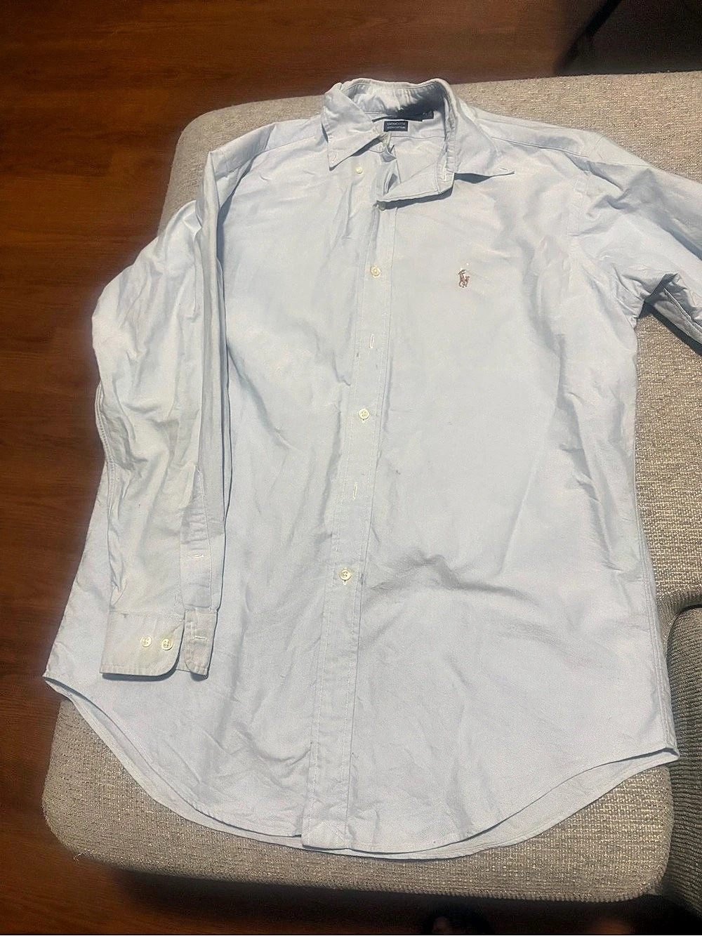 Ralph Lauren Yarmouth Long Sleeve Button Down Shirt Blue Large